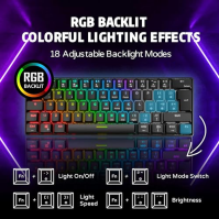 RK ROYAL KLUDGE RK61 Bezdrátová mechanická klávesnice, Hot Swap klávesnice s trojitým režimem 2,4Ghz/BT5.0/USB-C, 61 kláves RGB